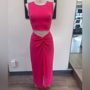 Soft Pink Midi Dress